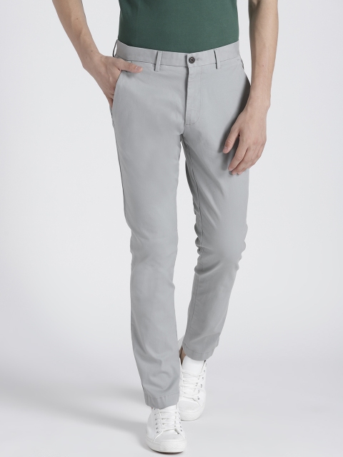 

GAP Men Grey Solid Smart Skinny Fit Trousers with GapFlex, Beige