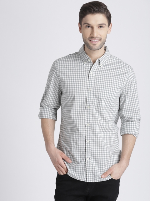 

GAP Men's Lived-In Stretch Poplin Shirt, Grey