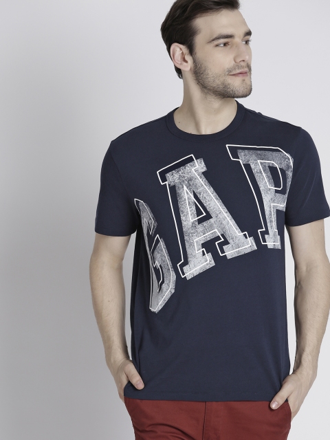 

GAP Men Logo Tee With HD Print And Pigment, Navy blue