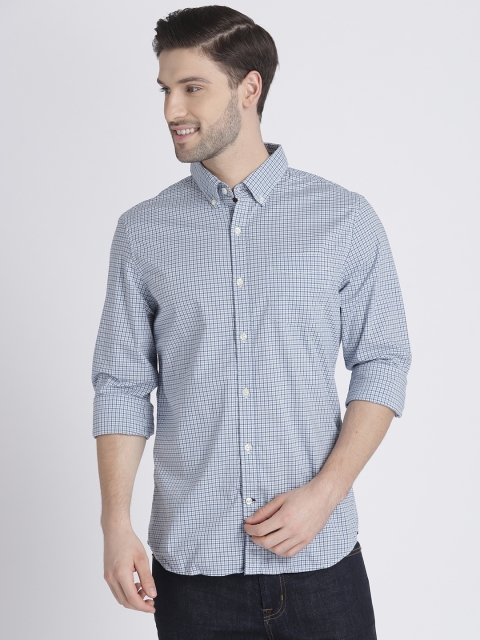 

GAP Men's Lived-In Stretch Poplin Shirt, Blue