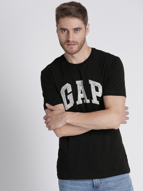 

GAP Men Classic Round Neck Logo T-shirt, Black