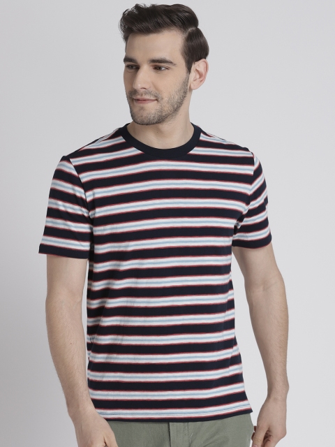 

GAP Men's Vintage Slub Jersey Stripe Crewneck T-Shirt, Black