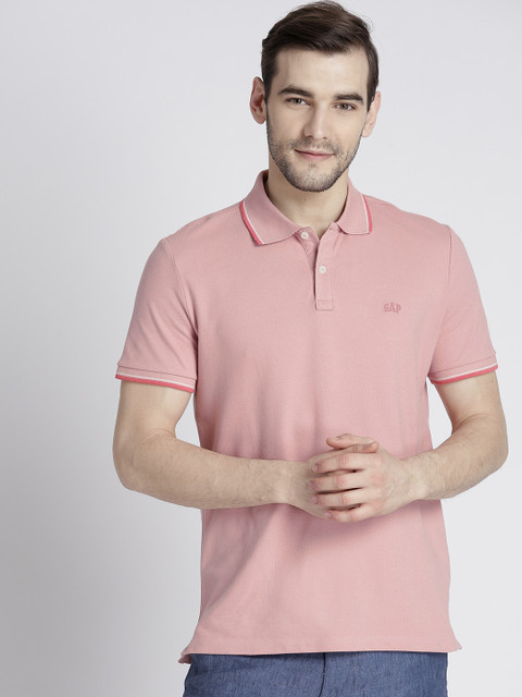 

GAP Men Logo Polo Collar T-Shirt, Pink