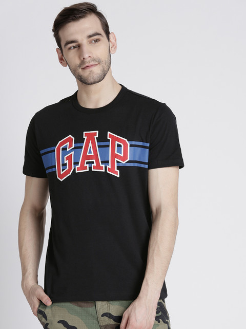

GAP Men Logo Round Neck T-shirt, Black