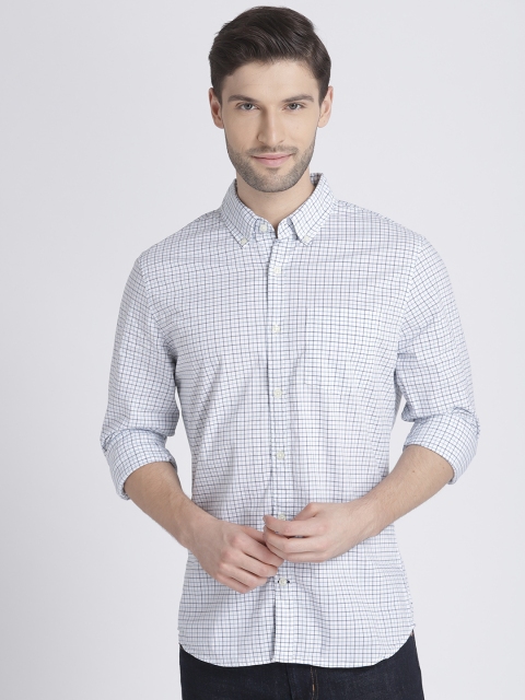 

GAP Men's Lived-In Stretch Poplin Shirt, Blue