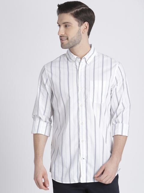 

GAP Men's Lived-In Stretch Poplin Shirt, White
