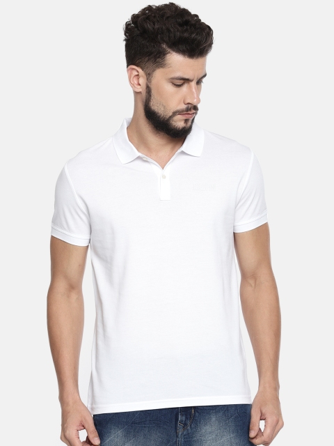 

Calvin Klein Jeans Men White Solid Polo Collar T-shirt