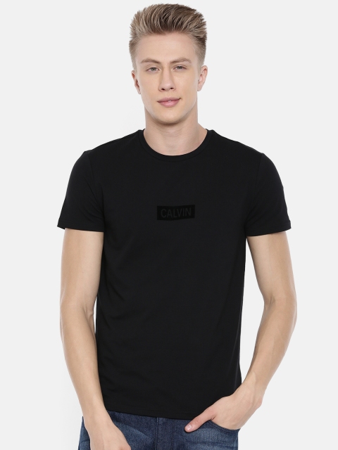 

Calvin Klein Jeans Men Black Solid Slim Fit Round Neck T-shirt