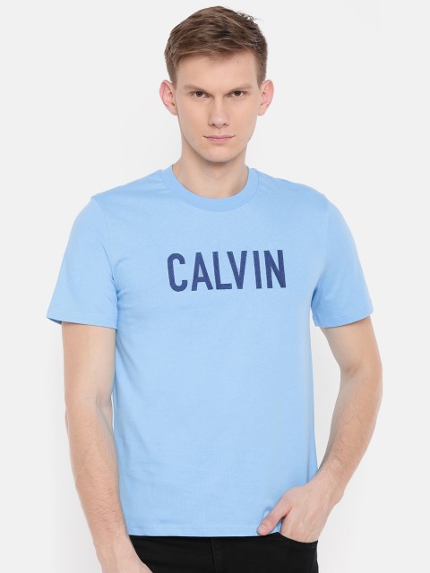 

Calvin Klein Jeans Men Blue Printed Round Neck T-shirt