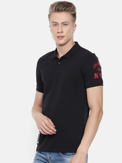 

Calvin Klein Jeans Men Black Solid Polo Pure Cotton T-shirt
