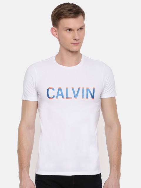 

Calvin Klein Jeans Men White Printed Round Neck T-shirt