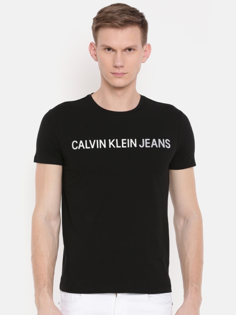 

Calvin Klein Jeans Men Black Printed Round Neck T-shirt