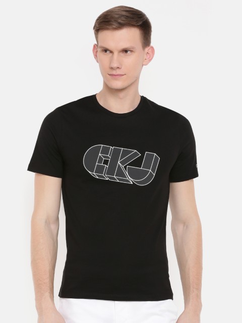 

Calvin Klein Jeans Men Black Printed Round Neck T-shirt