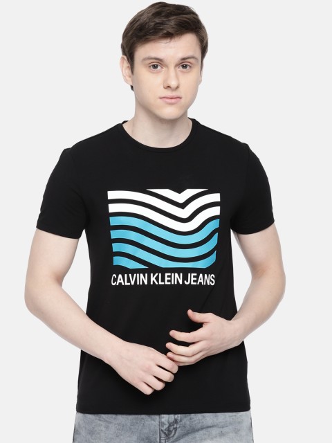 

Calvin Klein Jeans Men Black Printed Round Neck T-shirt