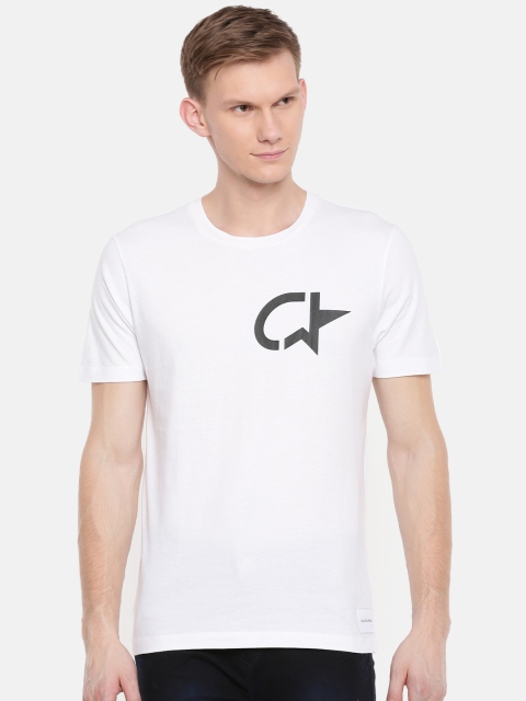

Calvin Klein Jeans Men White Printed Round Neck T-shirt