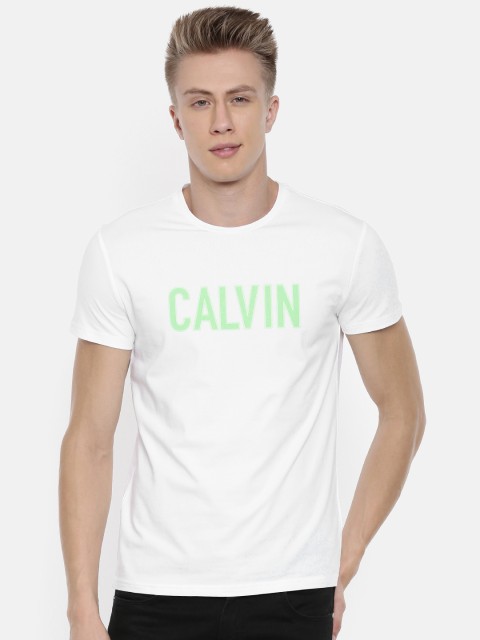 

Calvin Klein Jeans Men White Printed Round Neck T-shirt