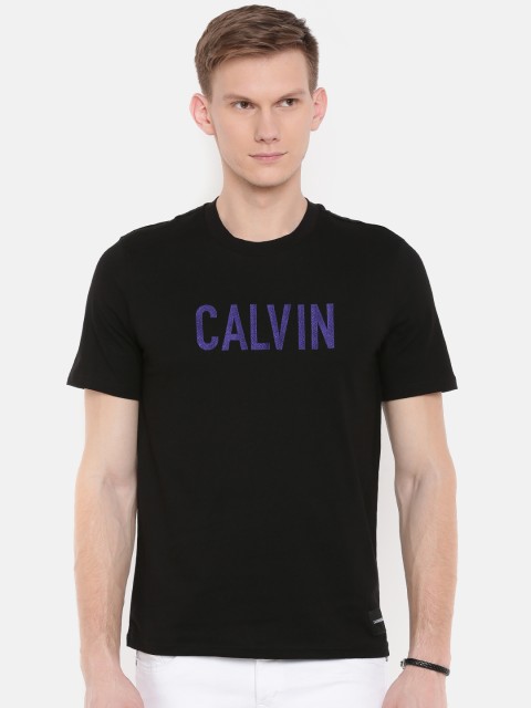 

Calvin Klein Jeans Men Black Solid Round Neck T-shirt