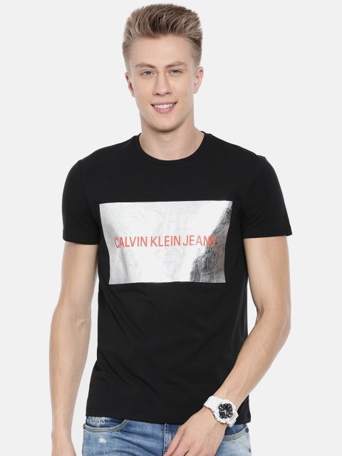 

Calvin Klein Jeans Men Black Printed Round Neck T-shirt