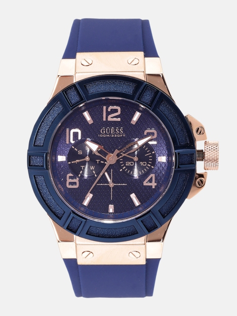 

GUESS Men Navy Blue Analogue Watch W0247G3_OR