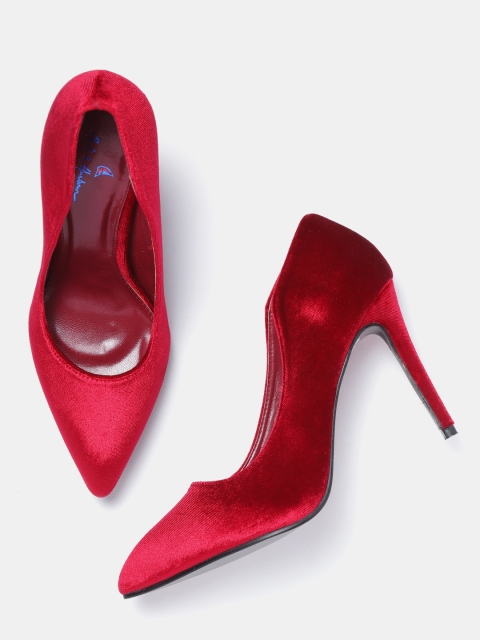 

Mast & Harbour Women Red Solid Pumps