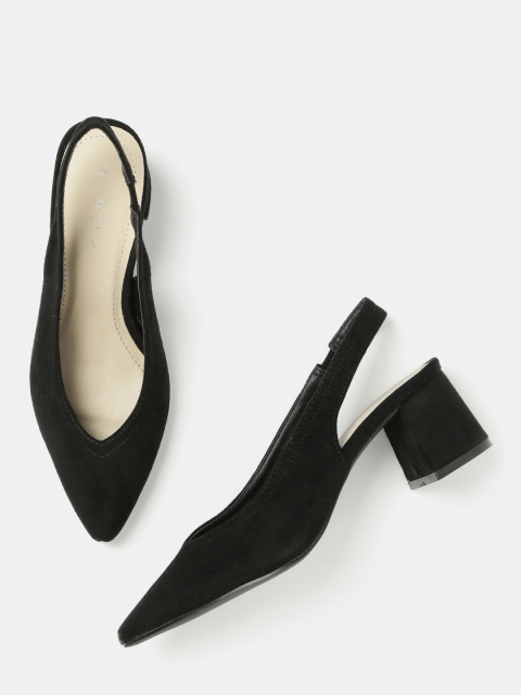 

Mast & Harbour Women Black Solid Pumps