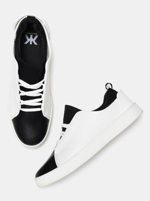 

Kook N Keech Women Black & White Colourblocked Sneakers