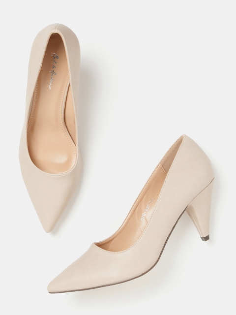 

Mast & Harbour Women Beige Solid Pumps