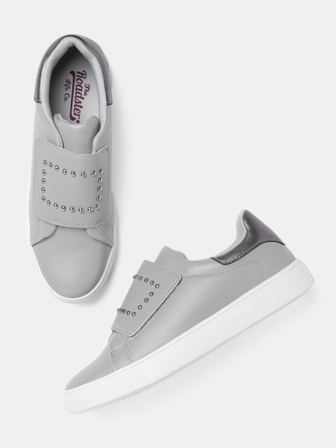 

Roadster Women Grey Slip-On Sneakers