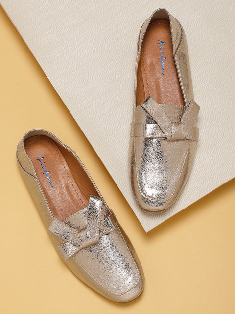 

Mast & Harbour Women Gold-Toned Slip-Ons