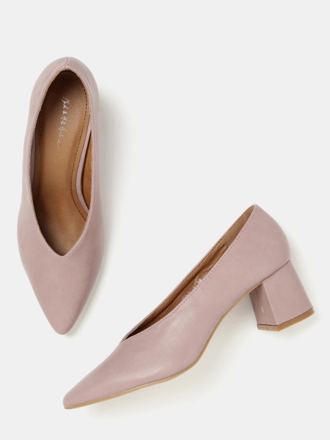 

Mast & Harbour Women Dusty Pink Solid Pumps