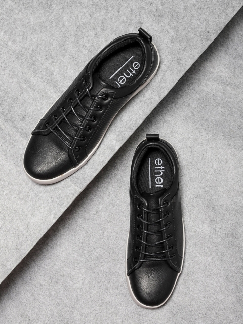 

ether Men Black Sneakers