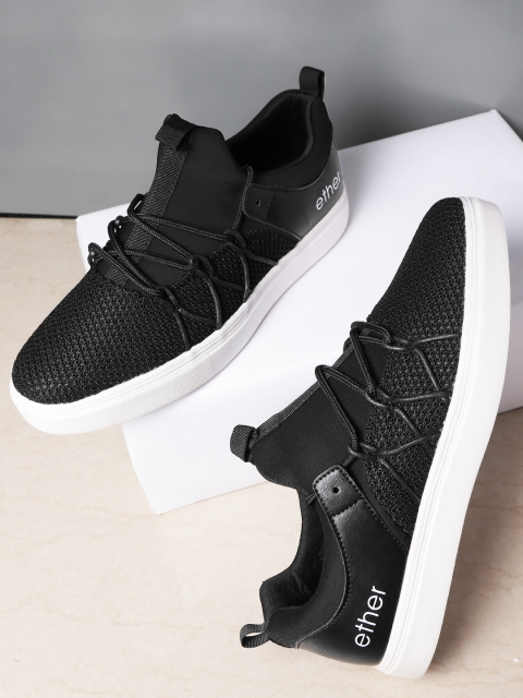 

ether Men Black Sneakers