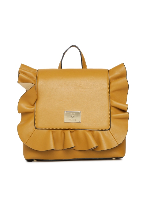

Allen Solly Women Mustard Yellow Solid Backpack