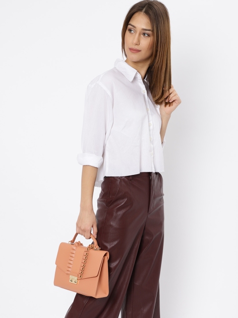 

Allen Solly Beige Solid Satchel