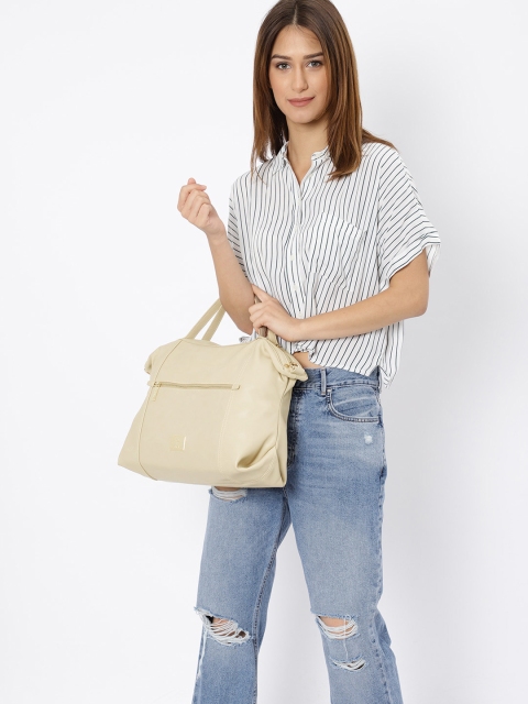 

Allen Solly Beige Solid Handheld Bag