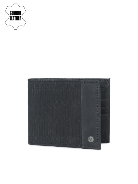 

Allen Solly Men Black Leather Solid Two Fold Wallet