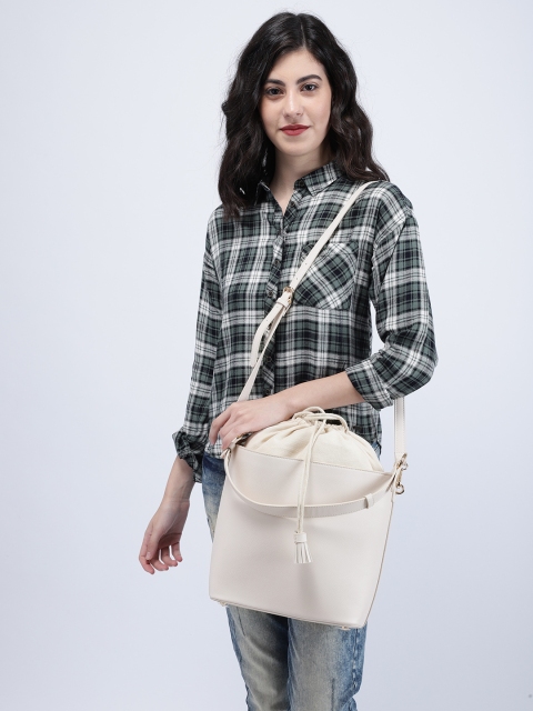 

Allen Solly Beige Solid Handheld Bag