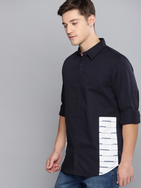

Kook N Keech Star Wars Men Navy Blue Regular Fit Printed Casual Shirt