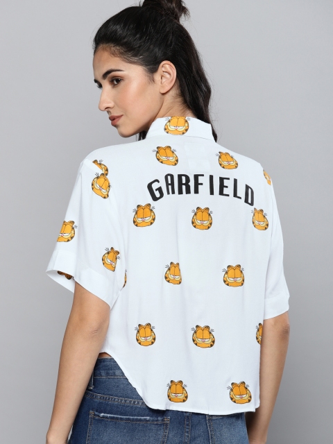 

Kook N Keech Garfield Women White Regular Fit Printed Casual Shirt