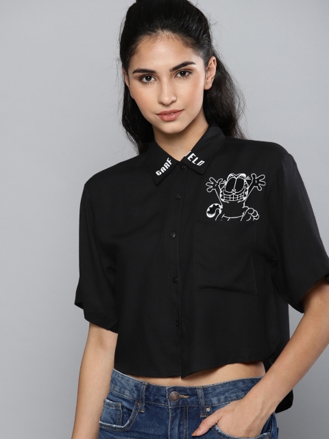 

Kook N Keech Garfield Women Black Regular Fit Printed Casual Shirt