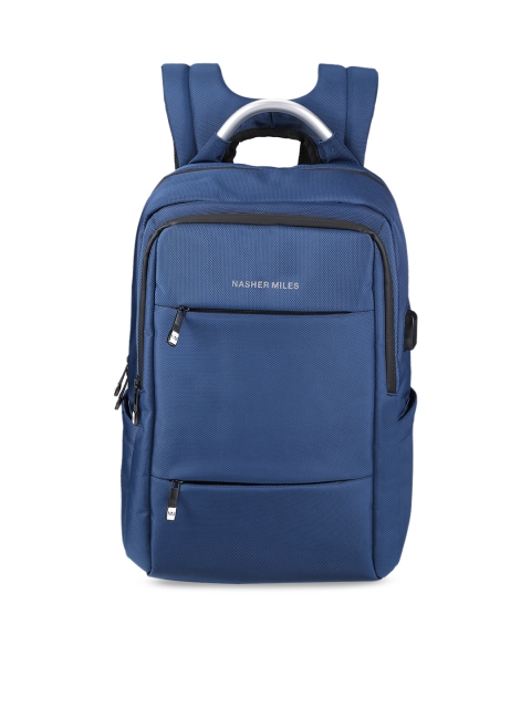 

Nasher Miles Unisex Blue Brand Logo Backpack