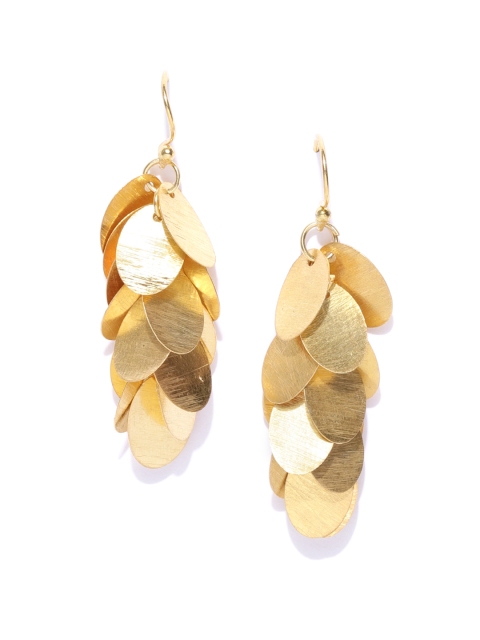 

Blueberry Gold-Plated Handcrafted Contemporary Drop Earrings