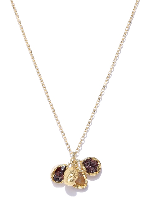 

Blueberry Brown Gold-Plated Handcrafted Necklace