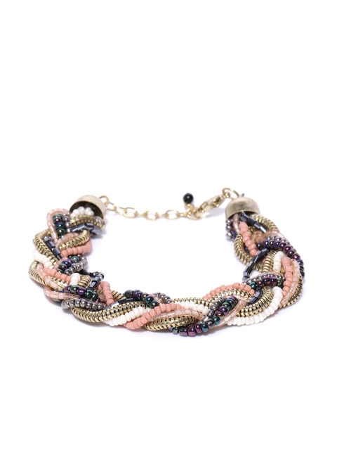 

Blueberry Multicoloured Gold-Plated Handcrafted Link Bracelets, Multi