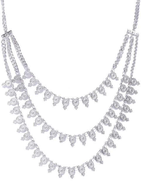 

Blueberry Silver-Plated Handcrafted Layered Necklace