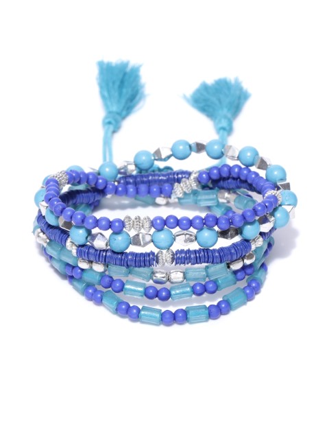 

Blueberry Set of 5 Blue Handcrafted Bracelets
