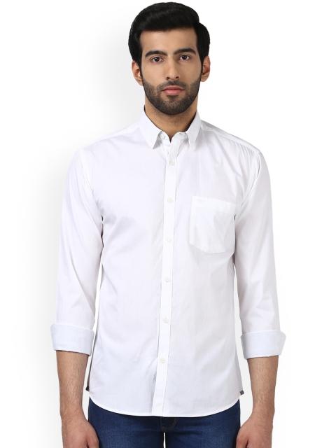

Park Avenue Men White Slim Fit Solid Casual Shirt