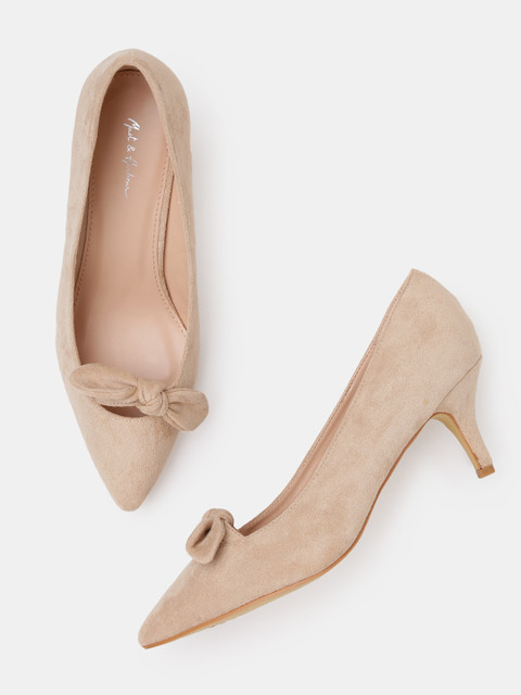 

Mast & Harbour Women Beige Solid Pumps