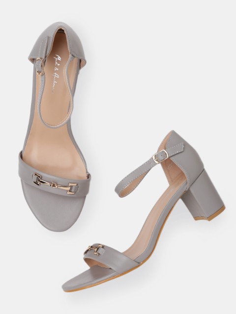 

Mast & Harbour Women Grey Solid Sandals