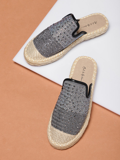 

Mast & Harbour Women Grey Embellished Espadrilles